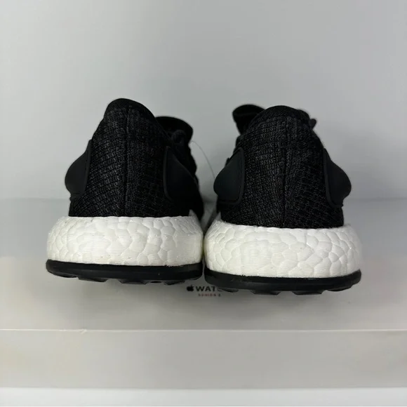 ADIDAS PUREBOOST CORE BLACK MENS RUNNING SHOES SIZE 9.5 PRIMEKNIT GRAY WHITE NEW